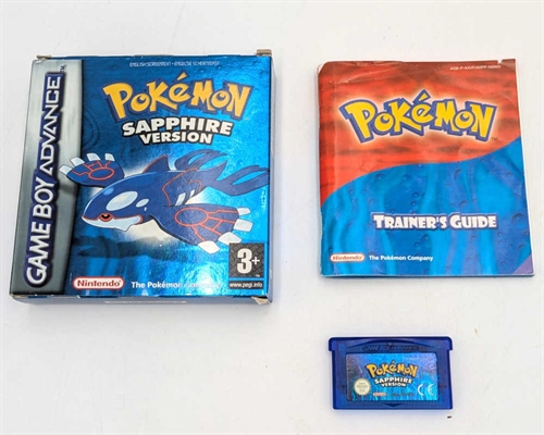 Pokemon Sapphire Version - Complete In Box (CIB) - GameBoy Advance game (ENG) (A Grade) (Used)